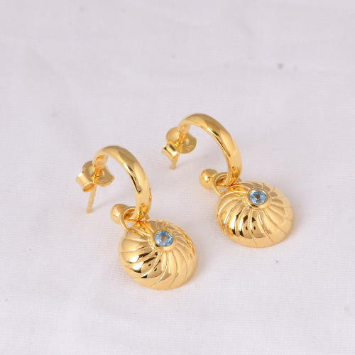 Aelia Round Hoop Earrings
