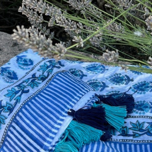 Cotton Scarf/Sarong with Tassels