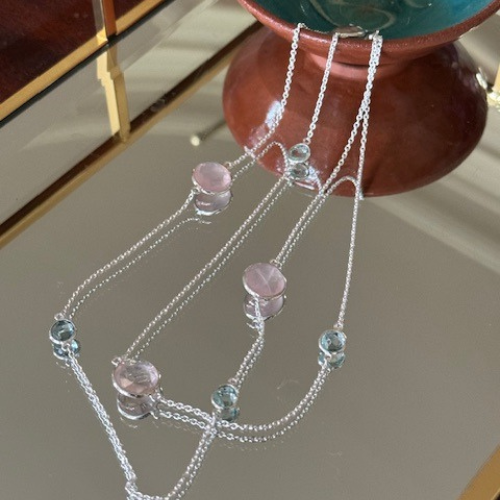 rose quartz necklace