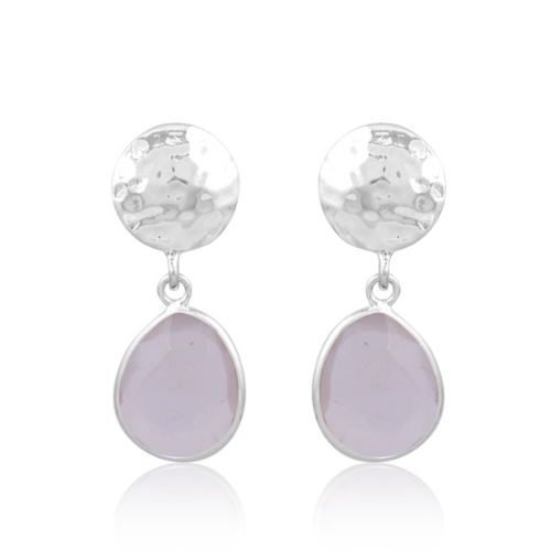 rose quartz earrings