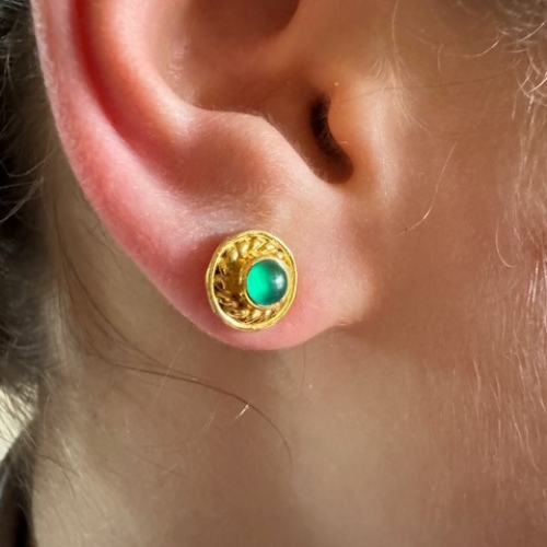 Porto Green Onyx Stud