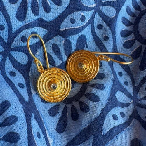 Sahara spiral pendant earrings (small)