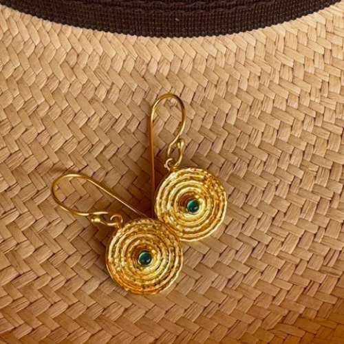 Sahara spiral pendant earrings (small)