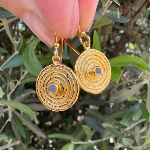Sahara spiral pendant earrings (small)