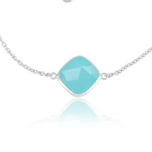 Aqua Chalcedony Bracelet