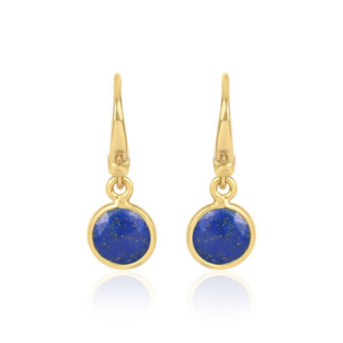 Azure pendant earrings - Lapis Lazuli or Moonstone