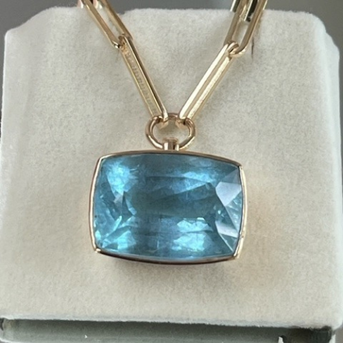 Aquamarine Pendant Necklace - by Commission Only