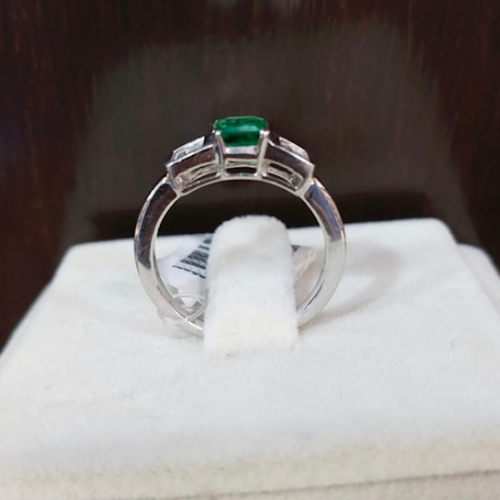 Emerald and Diamond Engagement Ring - by Commission Only