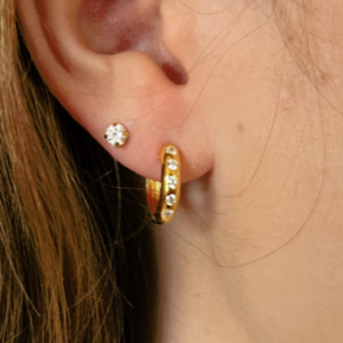 Eternity Hoops (gold plated)