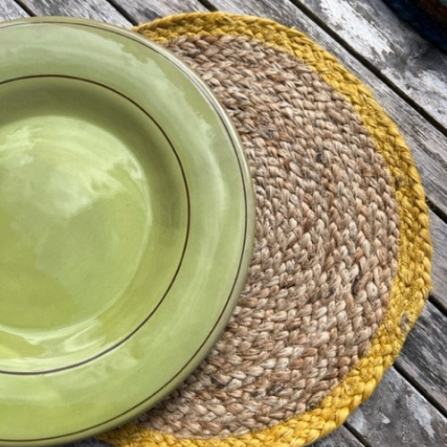 Round Tablemats for Plates and Serving Dishes