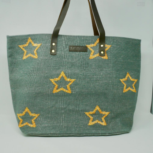 Handwoven Star Tote Bags