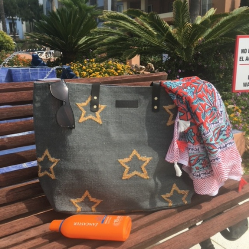 Handwoven Star Tote Bags
