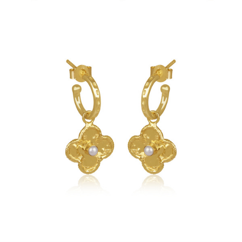 Sahara Hoop Pendant Earrings - 2 colours (Gold Plated)