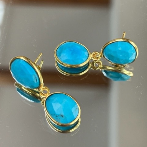 Azure pebble Earrings (4 colours)