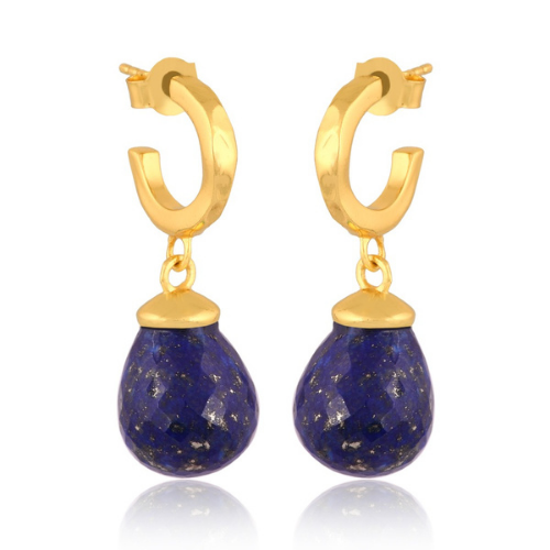 Wave Stud Pendant Earrings - 3 colours