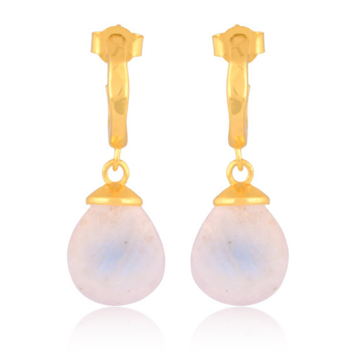 Wave Stud Pendant Earrings - 3 colours