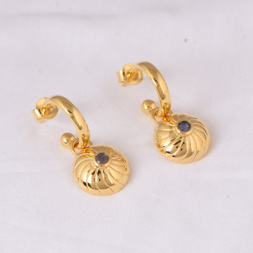 Aelia Round Hoop Earrings