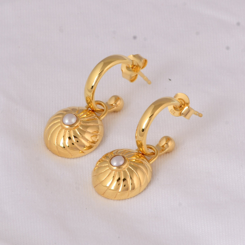Aelia Round Hoop Earrings