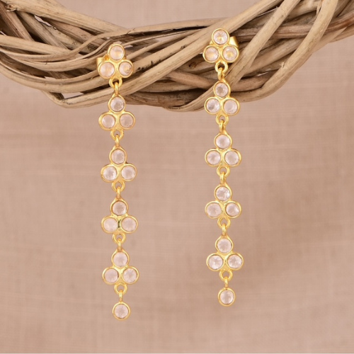 rose quartz earrings