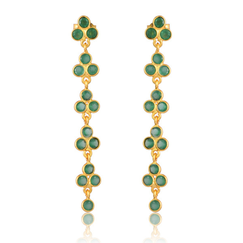 long gold plated earrings