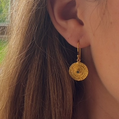 Sahara spiral pendant earrings (small)