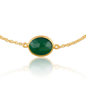 Azure bracelets - Green Onyx or Iolite Quartz