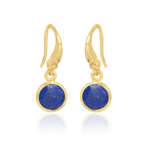 Azure pendant earrings - Lapis Lazuli or Moonstone