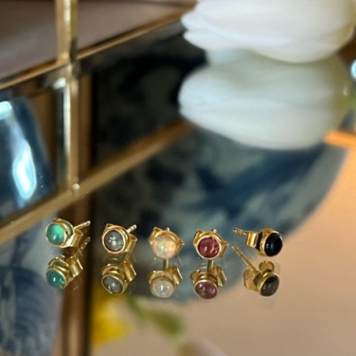 Azure small stud earrings