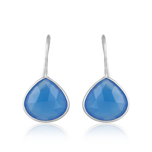 Blue Chalcedony Drop Earrings