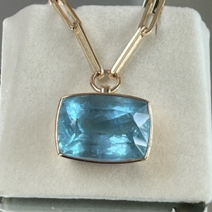 Aquamarine Pendant Necklace - by Commission Only