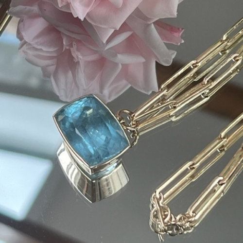 Aquamarine Pendant Necklace - by Commission Only