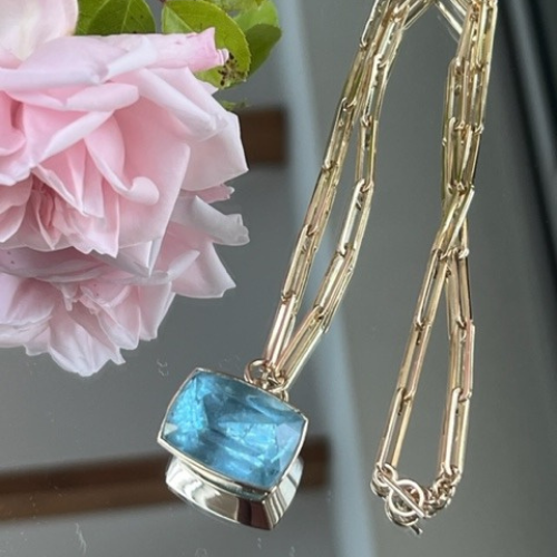 Aquamarine Pendant Necklace - by Commission Only