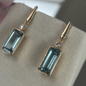 Aquamarine and Diamond Earrings - by Commission Only