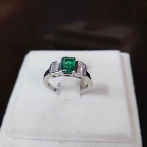 Emerald and Diamond Engagement Ring - by Commission Only