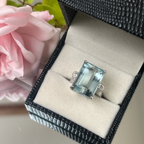 Aquamarine and Diamond Ring - by Commission Only