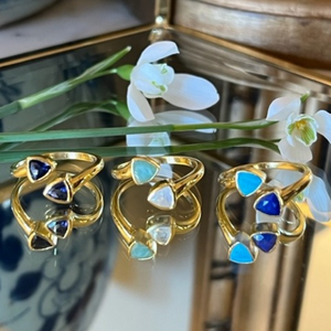 Wave Adjustable Duo Ring - 3 colours