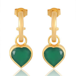 Eternity Heart Hoops - 3 colours