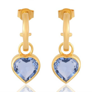 Eternity Heart Hoops - 3 colours