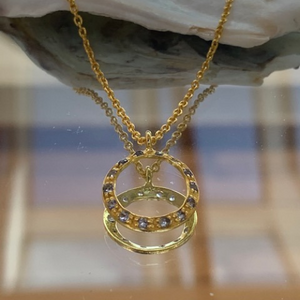 Eternity circle pendant necklace