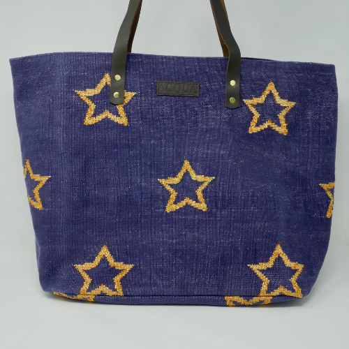 Handwoven Star Tote Bags