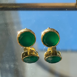 Green Onyx Studs