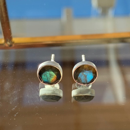 Labradorite Stud Earrings