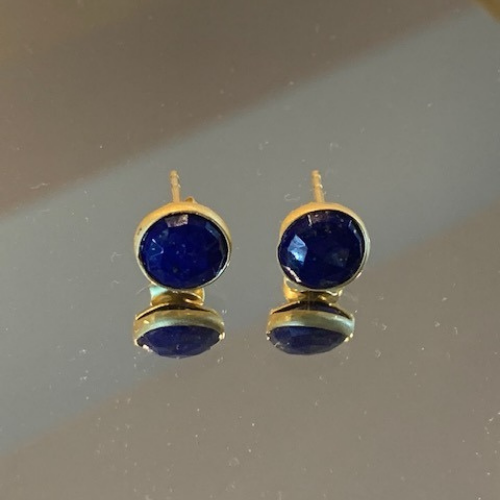 Lapis Lazuli Stud Earrings