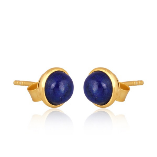 Azure medium stud earrings - Lapis Lazuli, Moonstone or Turquoise
