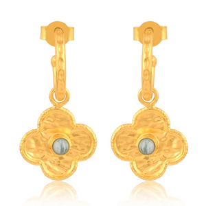 Sahara Hoop Pendant Earrings - 2 colours (Gold Plated)