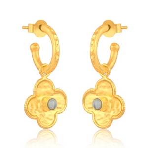 Sahara Hoop Pendant Earrings - 2 colours (Gold Plated)