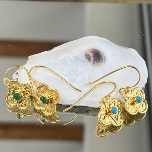 Sahara Pendant Earrings - 2 colours (Gold Plated)