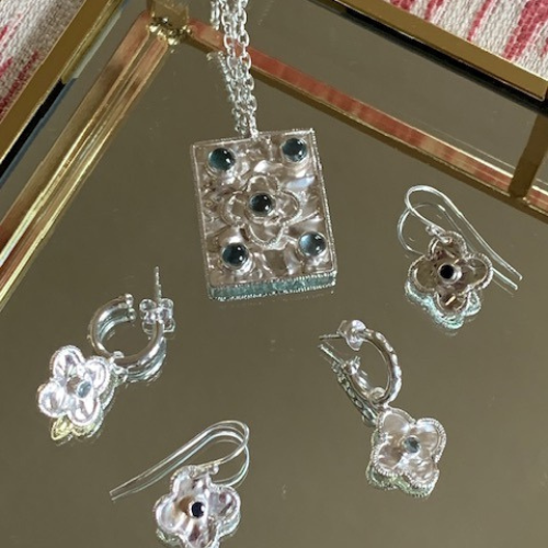 Sahara Pendant Earrings (Sterling Silver)
