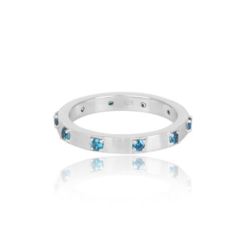 Stacking Rings - Turquoise or Sapphire colours