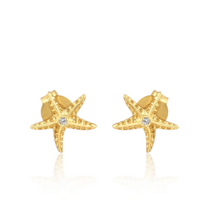 Starfish with CZ Stud Earrings